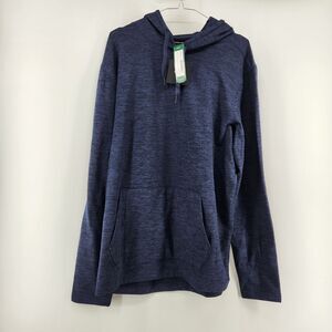 01.Algo Men's Navy Large Ethan SmoothTech 2.0 Fleece Hoodie NWT